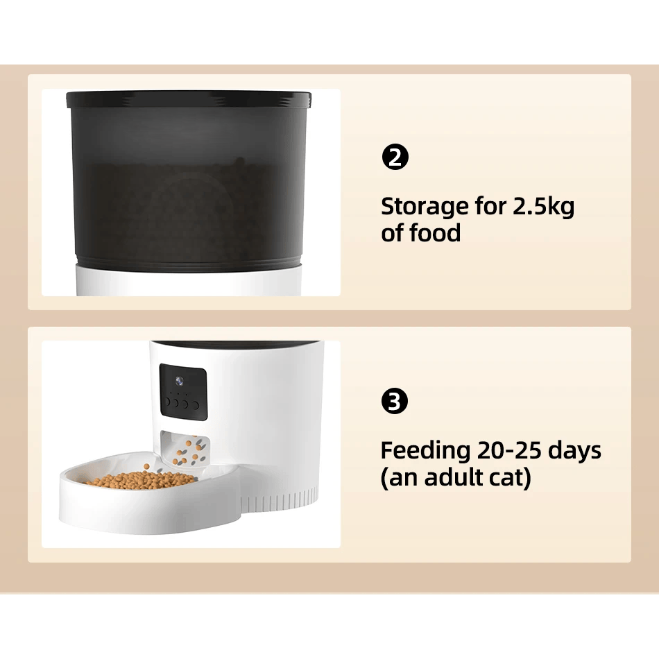 3L Automatic Pet Feeder with Camera